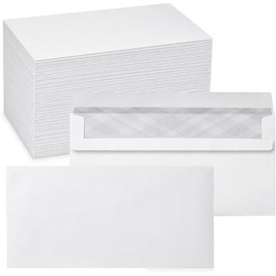 Carehabi DIN Lang kuvert (110 stycken), fönsterlösa självhäftande kuvert, vita kuvert med sekretesstryck grå inuti, 110 x 220 mm, 80 g/m² Carehabi DIN Lang kuvert (110 stycken), fönsterlösa självhäftande kuvert, vita kuvert med sekretesstryck grå inuti, 110 x 220 mm, 80 g/m²