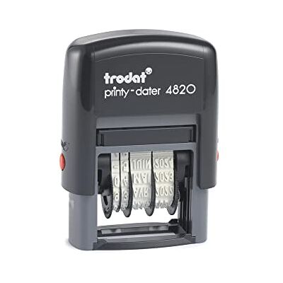 Trodat Printy 4820 datumstämplar, månad i bokstäver, 4 mm, avtrycksfärg svart, 25 x 4 mm Trodat Printy 4820 datumstämplar, månad i bokstäver, 4 mm, avtrycksfärg svart, 25 x 4 mm
