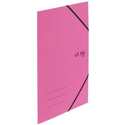 Leitz Von 5-pack hörnspännmapp A4, återvinningskartong, för 150 ark, 3 flikar, mapp med elastiskt band, med modernt avtryck, lätt mapp för skola och hem, fuchsia, 30080022 Leitz Von 5-pack hörnspännmapp A4, återvinningskartong, för 150 ark, 3 flikar, mapp med elastiskt band, med modernt avtryck, lätt mapp för skola och hem, fuchsia, 30080022