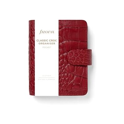 Filofax Pocket Classic Croc organisatör – körsbär Filofax Pocket Classic Croc organisatör – körsbär