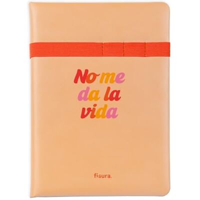 FISURA Original A5 Notebook "Don't Life" A5 styv anteckningsbok med prickade blad – gummiband för 2 pennor A5 Notebook 80 sidor 80 g papper FISURA Original A5 Notebook "Don't Life" A5 styv anteckningsbok med prickade blad – gummiband för 2 pennor A5 Notebook 80 sidor 80 g papper