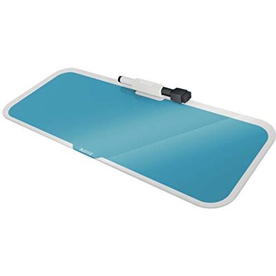 Leitz glas skrivbord mysig, lugn blå Leitz glas skrivbord mysig, lugn blå
