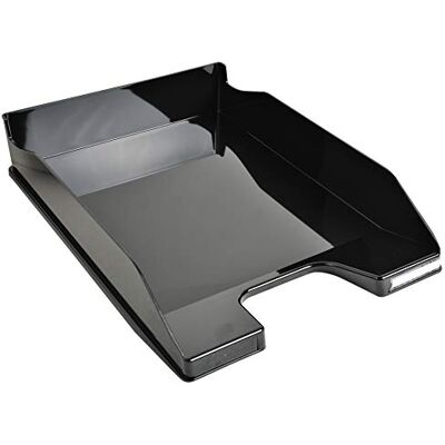 Exacompta – Ref. 113214D – set med 6 Combo MIDI-brevkorgar – mått 34,6 x 25,5 x 6,5 cm – för dokument i A4 + format – glansig svart färg Exacompta – Ref. 113214D – set med 6 Combo MIDI-brevkorgar – mått 34,6 x 25,5 x 6,5 cm – för dokument i A4 + format – glansig svart färg