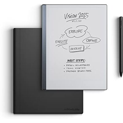reMarkable Lyx-paket 2 E-bläck Surfplatta 10,3" Svartvit Skärm + Marker Plus Penna med Integrerat Suddgummi + Book Folio Läderfodral Svart reMarkable Lyx-paket 2 E-bläck Surfplatta 10,3" Svartvit Skärm + Marker Plus Penna med Integrerat Suddgummi + Book Folio Läderfodral Svart