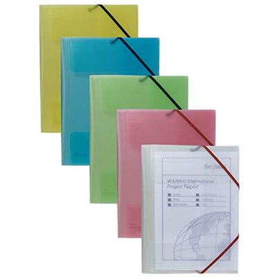Snopake 12639 A4 filelastisk mapp – blandade klara färger (5-pack) Snopake 12639 A4 filelastisk mapp – blandade klara färger (5-pack)