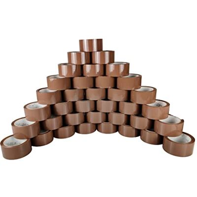 RAYLU PAPER ® Tätningsrullar, Självhäftande tejp för förpackning av sändningslådor Stark och Extra Stark, 66 meter x 50 mm bred (36 enheter, Brun) RAYLU PAPER ® Tätningsrullar, Självhäftande tejp för förpackning av sändningslådor Stark och Extra Stark, 66 meter x 50 mm bred (36 enheter, Brun)