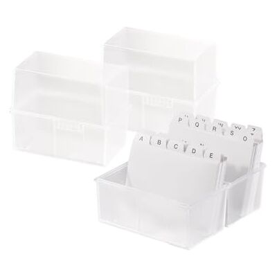 HAN Karteibox DIN A6 tvärgående – 3 stycken, genomskinlig och attraktiv design för 400 indexkort med stålgångjärn, genomskinlig genomskinlig 976-63 HAN Karteibox DIN A6 tvärgående – 3 stycken, genomskinlig och attraktiv design för 400 indexkort med stålgångjärn, genomskinlig genomskinlig 976-63