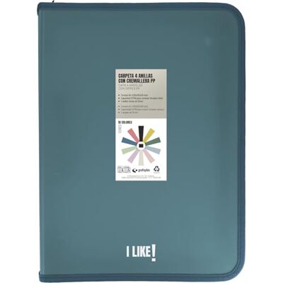 Grafoplás Grafoplas A4-ringpärm med A4+ dragkedjor, mörkblå, 4 ringar 25 mm, inklusive plastkompressor, Like brevpapperskollektion, polypropylenmaterial, perfekt skolmaterial Grafoplás Grafoplas A4-ringpärm med A4+ dragkedjor, mörkblå, 4 ringar 25 mm, inklusive plastkompressor, Like brevpapperskollektion, polypropylenmaterial, perfekt skolmaterial
