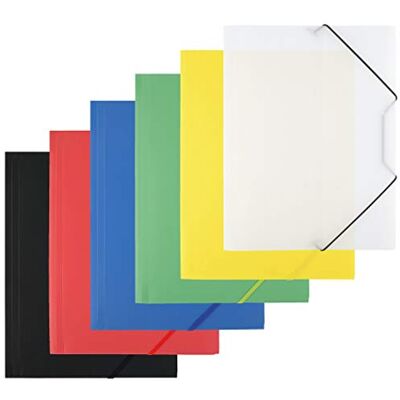 D.RECT 110905 – Samlarmapp för DIN A4 dokumentfickor med gummiband organisationsmappar av plast gummimapp 6 stycken (1 styck per färg 6 x 1) D.RECT 110905 – Samlarmapp för DIN A4 dokumentfickor med gummiband organisationsmappar av plast gummimapp 6 stycken (1 styck per färg 6 x 1)