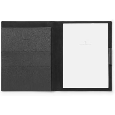 Graf von Faber-Castell 118778 – skrivmapp DIN A4 Cashmere, svart, med anteckningsblock, stiftögla och fack Graf von Faber-Castell 118778 – skrivmapp DIN A4 Cashmere, svart, med anteckningsblock, stiftögla och fack