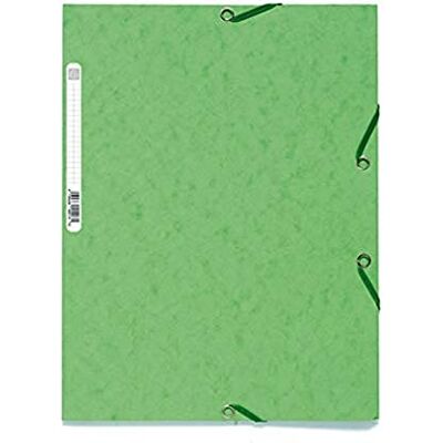 Exacompta Ref. 55513E Kartong med 25 mappar med elastik 3 fickor med flikar i glansig kartong 400 g/m2 mått 24 x 32 cm för A4-dokument limefärg Exacompta Ref. 55513E Kartong med 25 mappar med elastik 3 fickor med flikar i glansig kartong 400 g/m2 mått 24 x 32 cm för A4-dokument limefärg