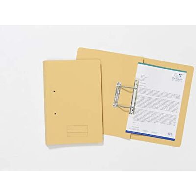 Exacompta spiralfiler, foolscap, 285 g gul, förpackning med 50 Exacompta spiralfiler, foolscap, 285 g gul, förpackning med 50