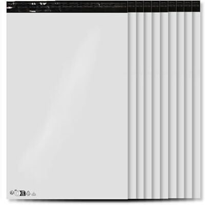UNIVERS GRAPHIQUE 10 ogenomskinliga vita plastkuvert 450 x 550 mm, ofarligt brevbärare och vattentät UNIVERS GRAPHIQUE 10 ogenomskinliga vita plastkuvert 450 x 550 mm, ofarligt brevbärare och vattentät