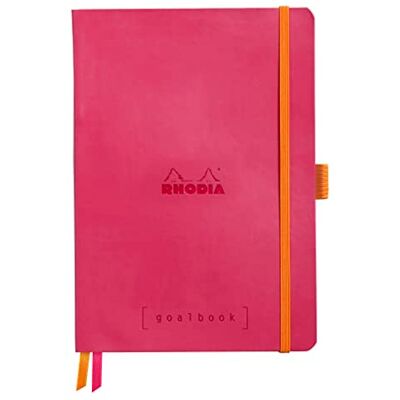 Rhodia 117772C Anteckningsbok Goalbook (DIN A5, 14,8 x 21 cm, rutig, praktisk och trendig, med mjukt lock, 90 g, elfenbensfärgat papper, 120 ark, elastiskt band, bokmärken) 1 st, hallon Rhodia 117772C Anteckningsbok Goalbook (DIN A5, 14,8 x 21 cm, rutig, praktisk och trendig, med mjukt lock, 90 g, elfenbensfärgat papper, 120 ark, elastiskt band, bokmärken) 1 st, hallon