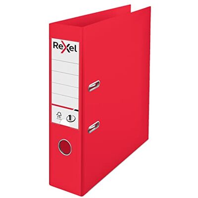 Rexel Valmöjligheter, A4 spakbågsfil, 75 mm ryggrad, 500 arkkapacitet, plasthölje, filmapp, 2115504, ljusröd Rexel Valmöjligheter, A4 spakbågsfil, 75 mm ryggrad, 500 arkkapacitet, plasthölje, filmapp, 2115504, ljusröd