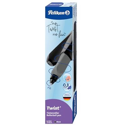 Pelikan Twist 946962 kulspetspenna i vikförpackning, universell för höger- och vänsterhänta användare, svart Pelikan Twist 946962 kulspetspenna i vikförpackning, universell för höger- och vänsterhänta användare, svart