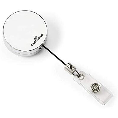 Durable 822523 Jojo av metall med knäppfäste, silver, 10 stycken Durable 822523 Jojo av metall med knäppfäste, silver, 10 stycken