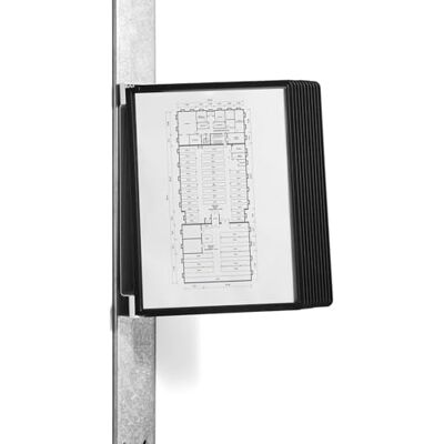 Durable 591801 blädderpanelställ Vario magnet wall 10 med 10 svarta A4-fickor Durable 591801 blädderpanelställ Vario magnet wall 10 med 10 svarta A4-fickor