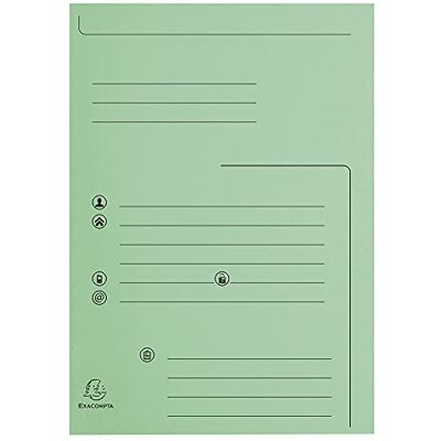 Exacompta Ref. 334004E kartong med 5 förpackningar med 25 hårda skjortor tryckta med 2 SUPER-flikar 210 g/m² pastellfärger PEFC™-certifierad Dim 24 x 32 cm för A4-format ljusgrön färg Exacompta Ref. 334004E kartong med 5 förpackningar med 25 hårda skjortor tryckta med 2 SUPER-flikar 210 g/m² pastellfärger PEFC™-certifierad Dim 24 x 32 cm för A4-format ljusgrön färg