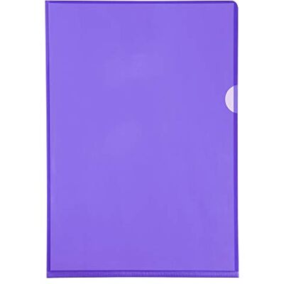 Exacompta Ref. 660505E Förpackning med 10 släta hörnfickor i halvstyv PVC Tjocklek 13/100 A4-format med skåra för enkel öppning Lila färg Mått: 22 x 31 cm Exacompta Ref. 660505E Förpackning med 10 släta hörnfickor i halvstyv PVC Tjocklek 13/100 A4-format med skåra för enkel öppning Lila färg Mått: 22 x 31 cm