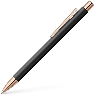 Faber-Castell 343320 – kulspetspenna NEO Slim, metall svart, roséguld Faber-Castell 343320 – kulspetspenna NEO Slim, metall svart, roséguld