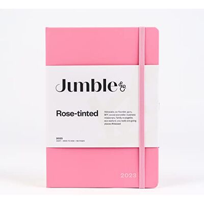 Collins Jumble and Co & Co Moodler A5 veckovy att visa 2023 dagbok ros-tonad rosa veckodagbok med prickade sidor, JMDBCP-550/23 Collins Jumble and Co & Co Moodler A5 veckovy att visa 2023 dagbok ros-tonad rosa veckodagbok med prickade sidor, JMDBCP-550/23