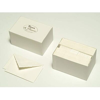 G-LALO Lalo 92300L Mode de Paris-förpackning, 30 biljetter 9.7 x 15.2 cm 300 g och 30 självhäftande fodrade kuvert med skarpa kanter 10 x 15.8 cm, Vit G-LALO Lalo 92300L Mode de Paris-förpackning, 30 biljetter 9.7 x 15.2 cm 300 g och 30 självhäftande fodrade kuvert med skarpa kanter 10 x 15.8 cm, Vit
