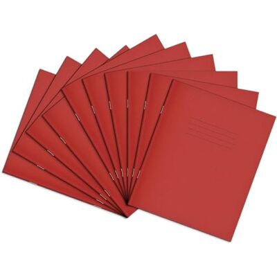 Rhino 8 x 6,5 träningsböcker, 48 sidor/10 mm fyrkantig pappersanteckningsbok, 10-pack, skrivbok, kontor och skola kontorsmaterial, röd Rhino 8 x 6,5 träningsböcker, 48 sidor/10 mm fyrkantig pappersanteckningsbok, 10-pack, skrivbok, kontor och skola kontorsmaterial, röd