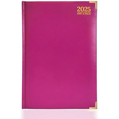G4GADGET Lyxig 2024 A4 lila dag en sida dagbok vadderade främre och inbundna skydd förgyllda kanter G4GADGET Lyxig 2024 A4 lila dag en sida dagbok vadderade främre och inbundna skydd förgyllda kanter
