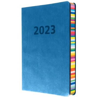 Collins ED153.U57-23 Edge Rainbow A5 veckoöversikt, mötesplanerare 2023, ljusblå (ED153.U57-23) – komplett planerare, agenda och dagbok Collins ED153.U57-23 Edge Rainbow A5 veckoöversikt, mötesplanerare 2023, ljusblå (ED153.U57-23) – komplett planerare, agenda och dagbok