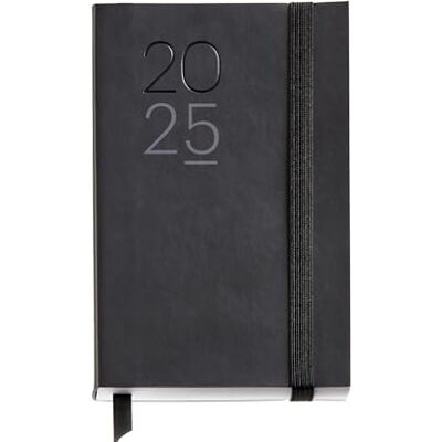 Miquelrius Agenda 2025, årlig dagbok 90 x 140 mm, veckovisningskalender, flexibelt omslag liknande insytt läder, papper 80 g/m², katalanska, engelska och portugisiska Miquelrius Agenda 2025, årlig dagbok 90 x 140 mm, veckovisningskalender, flexibelt omslag liknande insytt läder, papper 80 g/m², katalanska, engelska och portugisiska
