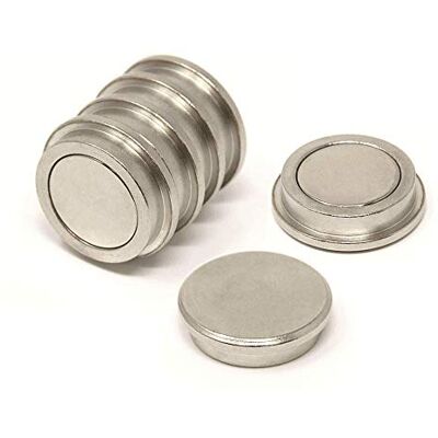 first4magnets N42 Neodym cylinderhatt magnet för kontor, kylskåp, whiteboard, kylskåp och gör-det-själv – 30 mm diameter x 8 mm tjock – 22 kg drag – 6-pack first4magnets N42 Neodym cylinderhatt magnet för kontor, kylskåp, whiteboard, kylskåp och gör-det-själv – 30 mm diameter x 8 mm tjock – 22 kg drag – 6-pack