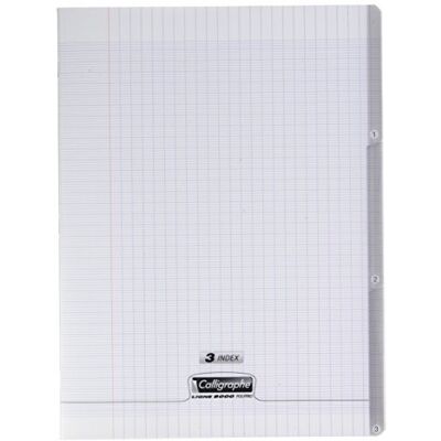 Clairefontaine Kalligraphe PP häftade anteckningsblock A4+, Séyès linjerad, 96 sidor – transparent Clairefontaine Kalligraphe PP häftade anteckningsblock A4+, Séyès linjerad, 96 sidor – transparent