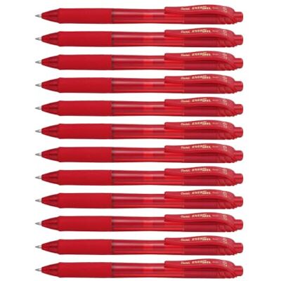 Pentel Energel-BL107-BX Tip Infällbar penna, 0,7 mm Röd (förpackning med 12) Pentel Energel-BL107-BX Tip Infällbar penna, 0,7 mm Röd (förpackning med 12)