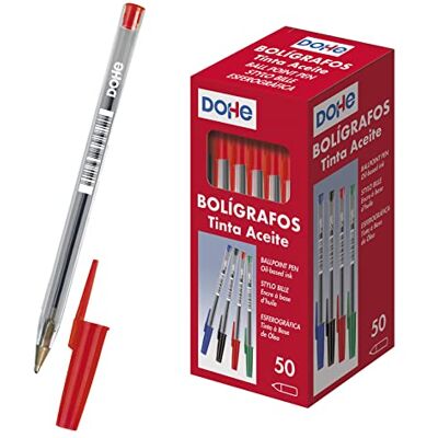 MTL Dohe – kulspetspenna med huva – 1,0 mm – 50 stycken – röd MTL Dohe – kulspetspenna med huva – 1,0 mm – 50 stycken – röd