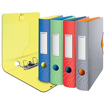 Leitz kvalitetspärm 180° Active, 5-pack, A4, smal, rundad rygg, 6,5 cm bred, gummibandslås, lätt polyfoam, plastmapp, Urban Chic serie, blandade färger, 11171099 Leitz kvalitetspärm 180° Active, 5-pack, A4, smal, rundad rygg, 6,5 cm bred, gummibandslås, lätt polyfoam, plastmapp, Urban Chic serie, blandade färger, 11171099