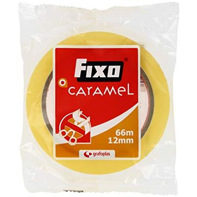 FIXO Caramel 75005100. Självhäftande tejp Transparent, 66mx12mm, Stor hållfasthet, Lätt att klippa FIXO Caramel 75005100. Självhäftande tejp Transparent, 66mx12mm, Stor hållfasthet, Lätt att klippa