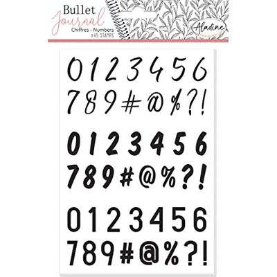 Aladine Bullet Journal Foam Stamps Numbers Aladine Bullet Journal Foam Stamps Numbers