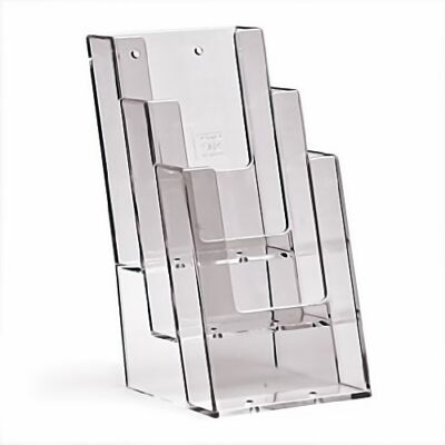 Taymar 1/3 A4 (trifold) bordsbroschyrstativ, flygstativ, broschyrhållare, 3 fack (inre dimension: 10,1 cm) valfri väggmontering Taymar 1/3 A4 (trifold) bordsbroschyrstativ, flygstativ, broschyrhållare, 3 fack (inre dimension: 10,1 cm) valfri väggmontering
