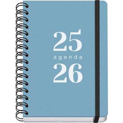 DOHE Skolkalender 2025 2026 Vecka per uppslag, A5 (15x21 cm), Spanska och Engelska, September till Juni, Dubbelspiralbindning och Resårband, Flexibelt omslag, 4 Klistersidesark GRAMMAR Blå DOHE Skolkalender 2025 2026 Vecka per uppslag, A5 (15x21 cm), Spanska och Engelska, September till Juni, Dubbelspiralbindning och Resårband, Flexibelt omslag, 4 Klistersidesark GRAMMAR Blå