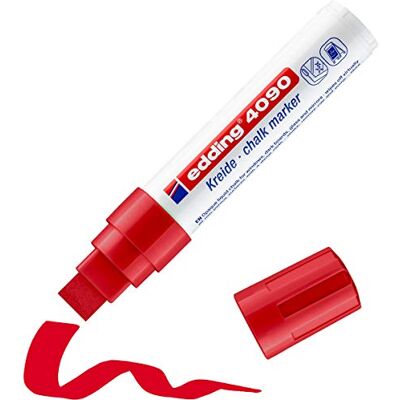 edding 4090 kolmarker – svart – 1 kolpenna – snedskuren spets 4–15 mm – vattenlöslig penna med bred spets för krittalvor, fönster, glas, speglar – flytande kolmärkpennor för opak täckning edding 4090 kolmarker – svart – 1 kolpenna – snedskuren spets 4–15 mm – vattenlöslig penna med bred spets för krittalvor, fönster, glas, speglar – flytande kolmärkpennor för opak täckning