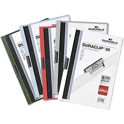 Durable 220000 KLÄMMAPP DURACLIP 30, blandad, 25 stycken Durable 220000 KLÄMMAPP DURACLIP 30, blandad, 25 stycken