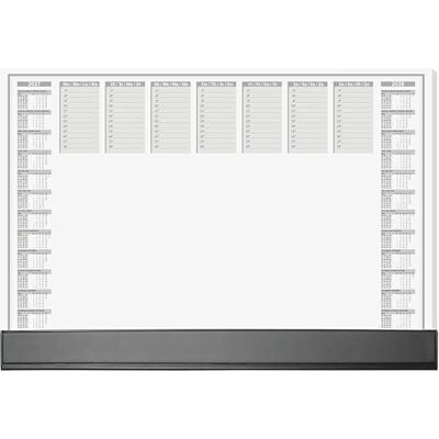Sigel H7365 Skrivbordsdyna för papper, 2-årskalendrar och veckoplanerare, kontorsdesign, A2 (59,5 x 41 cm), med skyddsremsa, svart och vit, 40 ark Sigel H7365 Skrivbordsdyna för papper, 2-årskalendrar och veckoplanerare, kontorsdesign, A2 (59,5 x 41 cm), med skyddsremsa, svart och vit, 40 ark