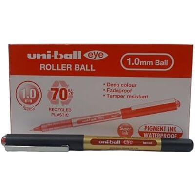 uni-ball Rollerball flytande bläck ögonbryn UB-150E-10 röd 1,0 mm låda 12 st uni-ball Rollerball flytande bläck ögonbryn UB-150E-10 röd 1,0 mm låda 12 st