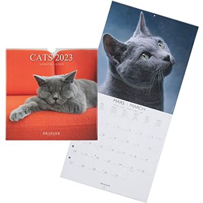 DRAEGER Paris – Grand calendrier mural Chats – 2023 DRAEGER Paris – Grand calendrier mural Chats – 2023