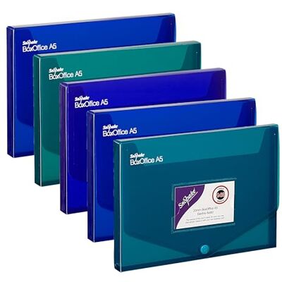 Snopake BoxOffice A5 förvaringsbox paket med 5 delar Electra Assorted Snopake BoxOffice A5 förvaringsbox paket med 5 delar Electra Assorted