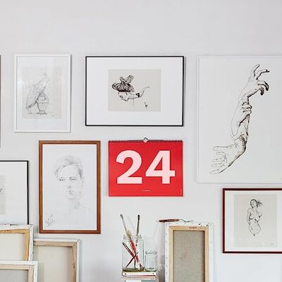 OD OCTÀGONDESIGN 2024 Wall Planner A3 Size Röd OD OCTÀGONDESIGN 2024 Wall Planner A3 Size Röd