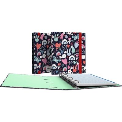 Grafoplás Grafoplas A5-påfyllningsmapp, Princess Bits & Bobs anteckningsbok, inklusive blad 90 g fyrkant 5 x 5 färgkant, ergonomisk böjd rygg, 4 runda ringar 25 mm, FSC, perfekt skolmaterial Grafoplás Grafoplas A5-påfyllningsmapp, Princess Bits & Bobs anteckningsbok, inklusive blad 90 g fyrkant 5 x 5 färgkant, ergonomisk böjd rygg, 4 runda ringar 25 mm, FSC, perfekt skolmaterial