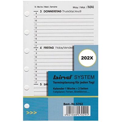 BIND kalender 2023 DIN A7 kalenderinlägg möteskalender dagskalender 1 vecka = 2 sidor B570223 BIND kalender 2023 DIN A7 kalenderinlägg möteskalender dagskalender 1 vecka = 2 sidor B570223