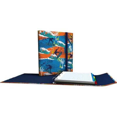 Grafoplás A4-ringsorterare med påfyllning och klaff Hawaii bitar och Bobs inklusive avdelare elastisk dragkedja ergonomisk böjd rygg 5 x 5 90 g FSC-certifierad Grafoplás A4-ringsorterare med påfyllning och klaff Hawaii bitar och Bobs inklusive avdelare elastisk dragkedja ergonomisk böjd rygg 5 x 5 90 g FSC-certifierad